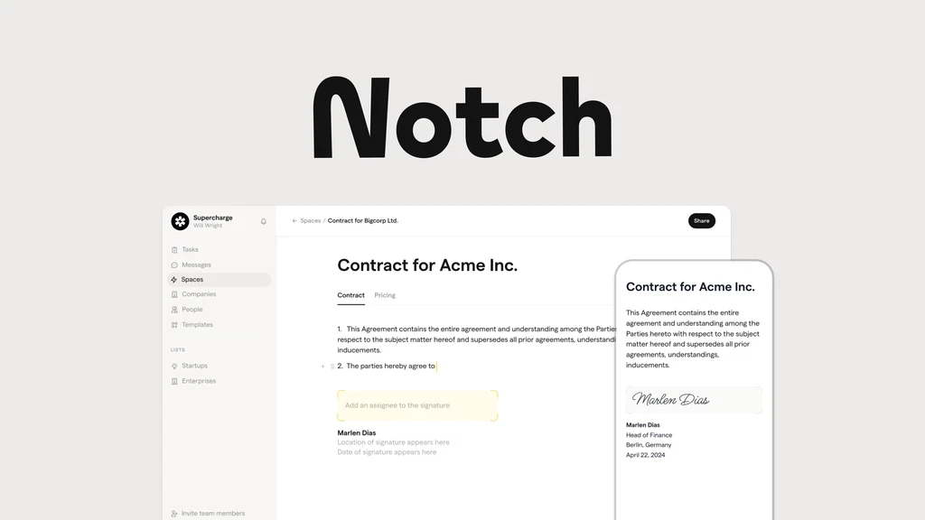 Notch: Your All-in-One Contract Management Solution